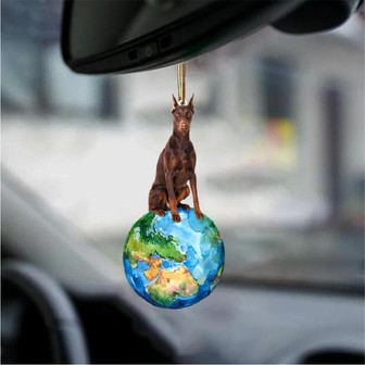 Doberman-Around My Dog-Two Sided Ornament - Thegiftio UK