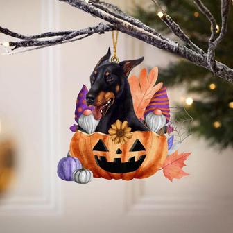 Doberman-Gnomes Pumpkins Hanging Ornament - Thegiftio UK