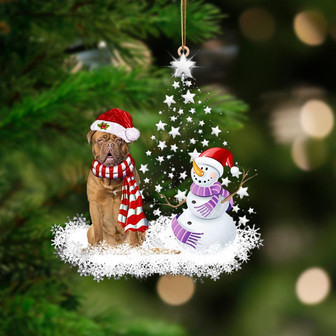 Dogue de Bordeaux-Star Tree Hanging Ornament - Thegiftio UK