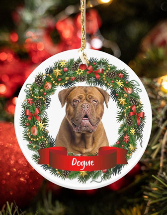 Dogue-Noel Circle-Two Sided Ornament - Thegiftio UK