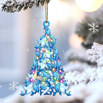Dolphin lovely tree gift for Dolphin lover gift for you gift for her gift for him ornament - Thegiftio UK