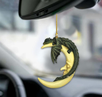 Dragon gold moon two sided ornament - Thegiftio UK