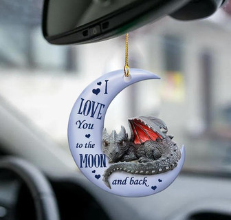 Dragon moon back dragon lover two sided ornament - Thegiftio UK