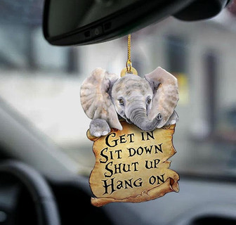 Elephant get in elephant lover two sided ornament - Thegiftio UK
