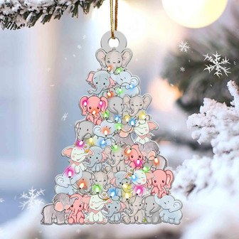 Elephant lovely tree gift for elephant lover ornament - Thegiftio UK
