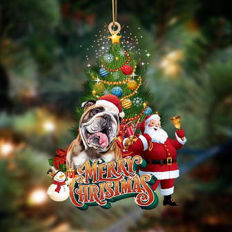 English Bulldog3-Christmas Tree&Dog Hanging Ornament - Thegiftio UK