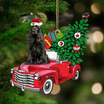 English Cocker Spaniel 1-Pine Truck Hanging Ornament - Thegiftio UK