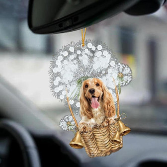 English Cocker Spaniel-Dandelion-Two Sided Ornament - Thegiftio UK