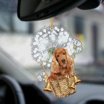 English Cocker Spaniel Red-Dandelion-Two Sided Ornament - Thegiftio UK