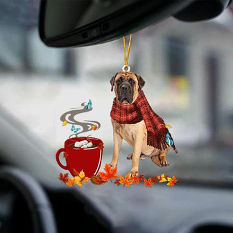 English Mastiff 1-Fall Chocolate-Two Sided Ornament - Thegiftio UK