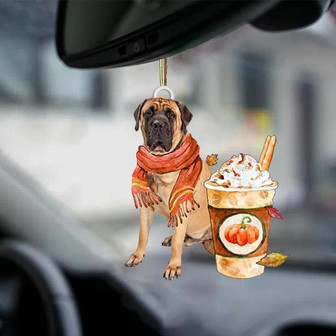 English Mastiff 1-Pumpkin Spice Kinda-Two Sided Ornament - Thegiftio UK
