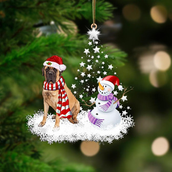 English Mastiff 1-Star Tree Hanging Ornament - Thegiftio UK