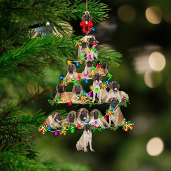English Mastiff-Christmas Tree Lights-Two Sided Ornament - Thegiftio UK