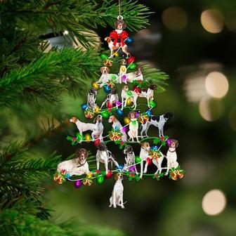 English Pointer-Christmas Tree Lights-Two Sided Ornament - Thegiftio UK