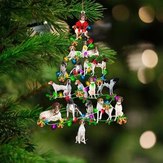 English Pointer-Christmas Tree Lights-Two Sided Ornament - Thegiftio