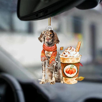English Setter 1-Pumpkin Spice Kinda-Two Sided Ornament - Thegiftio UK