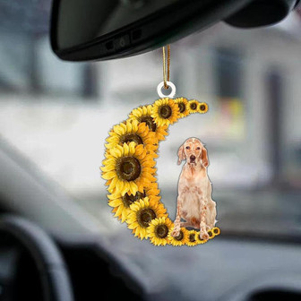 English Setter-Sunflower Be Kind Car Ornament - Thegiftio UK