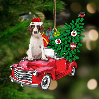 English Springer Spaniel 1-Pine Truck Hanging Ornament - Thegiftio UK