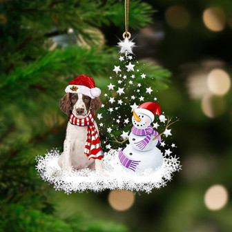 English Springer Spaniel 1-Star Tree Hanging Ornament - Thegiftio UK