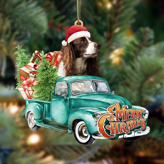 English Springer Spaniel-Green Truck Hanging Ornament - Thegiftio UK