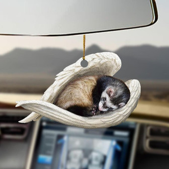 Ferret sleeping angel ferret lovers ornament - Thegiftio UK