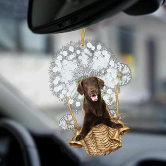 Flat Coated Retriever-Dandelion-Two Sided Ornament - Thegiftio UK