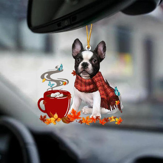 French Bulldog 2-Fall Chocolate-Two Sided Ornament - Thegiftio UK