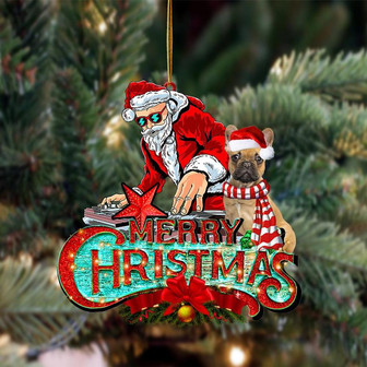 French Bulldog-Christmas Rock Two Sided Ornament - Thegiftio