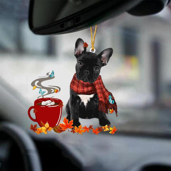 French Bulldog-Fall Chocolate-Two Sided Ornament - Thegiftio UK