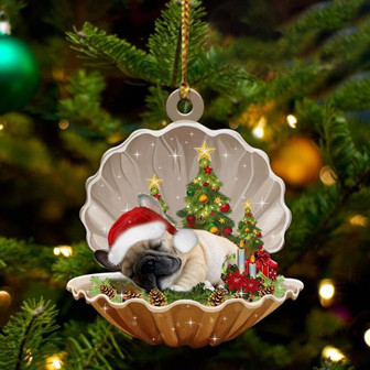 French Bulldog-Sleeping Pearl in Christmas Two Sided Ornament - Thegiftio UK