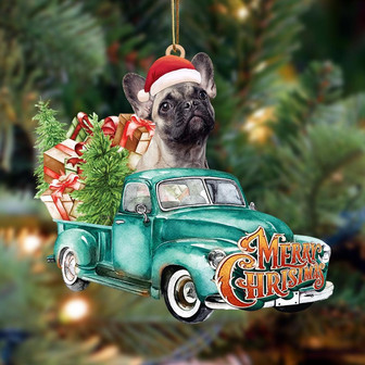 French Bulldog1-Green Truck Hanging Ornament - Thegiftio UK