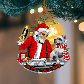 French Bulldog2-Christmas Party-Two Sided Ornament - Thegiftio UK