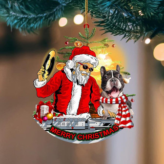 French Bulldog3-Christmas Party-Two Sided Ornament - Thegiftio UK