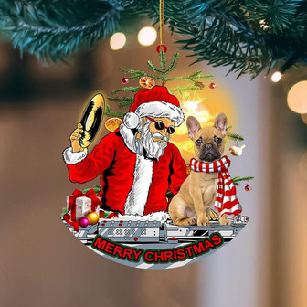 French Bulldog4-Christmas Party-Two Sided Ornament - Thegiftio UK