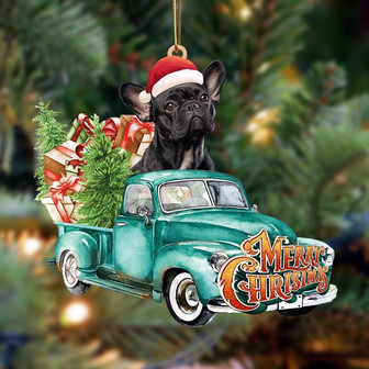 French Bulldog4-Green Truck Hanging Ornament - Thegiftio UK