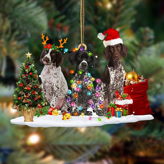 German Shorthaired Pointer-Christmas Dog Friends Hanging Ornament - Thegiftio UK
