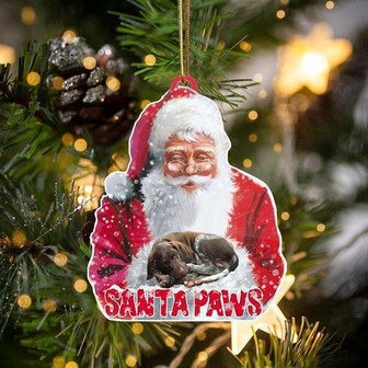 German Shorthaired Pointer-Santa Paws-Two Sided Ornament - Thegiftio UK