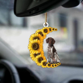 German Shorthaired Pointer-Sunflower Be Kind Car Ornament - Thegiftio UK