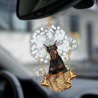 German Pinscher-Dandelion-Two Sided Ornament - Thegiftio UK