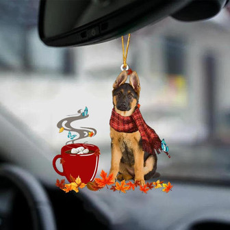 German Shepherd 1-Fall Chocolate-Two Sided Ornament - Thegiftio UK