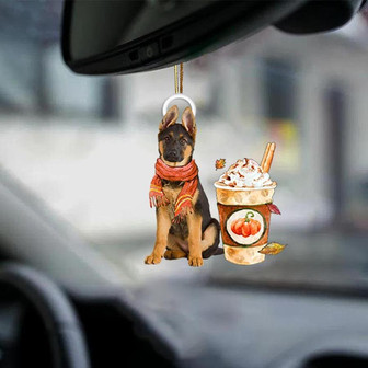 German Shepherd 1-Pumpkin Spice Kinda-Two Sided Ornament - Thegiftio