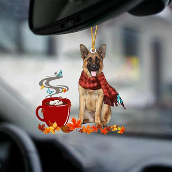 German Shepherd 2-Fall Chocolate-Two Sided Ornament - Thegiftio UK