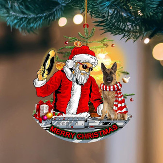 German Shepherd (5)-Christmas Party-Two Sided Ornament - Thegiftio UK