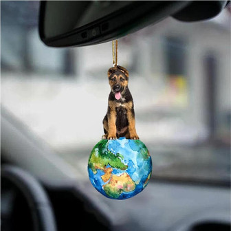 German Shepherd-Around My Dog-Two Sided Ornament - Thegiftio UK