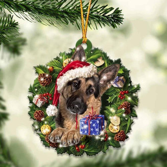 German Shepherd and Christmas gift for her gift for him gift for German Shepherd lover ornament - Thegiftio UK