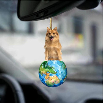 German Spitz-Around My Dog-Two Sided Ornament - Thegiftio UK