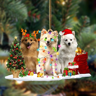 German Spitz-Christmas Dog Friends Hanging Ornament - Thegiftio UK