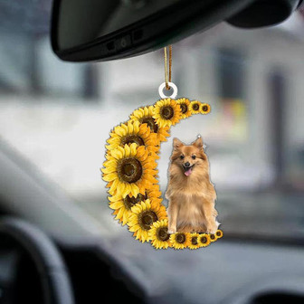 German Spitz-Sunflower Be Kind Car Ornament - Thegiftio UK