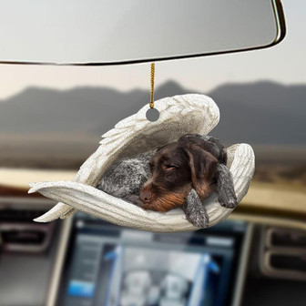German Wirehaired Pointer sleeping angel German Wirehaired Pointer lover ornament - Thegiftio UK