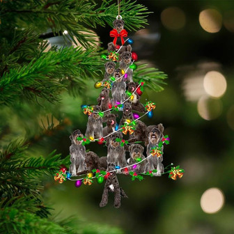 Giant Schnauzer-Christmas Tree Lights-Two Sided Ornament - Thegiftio UK